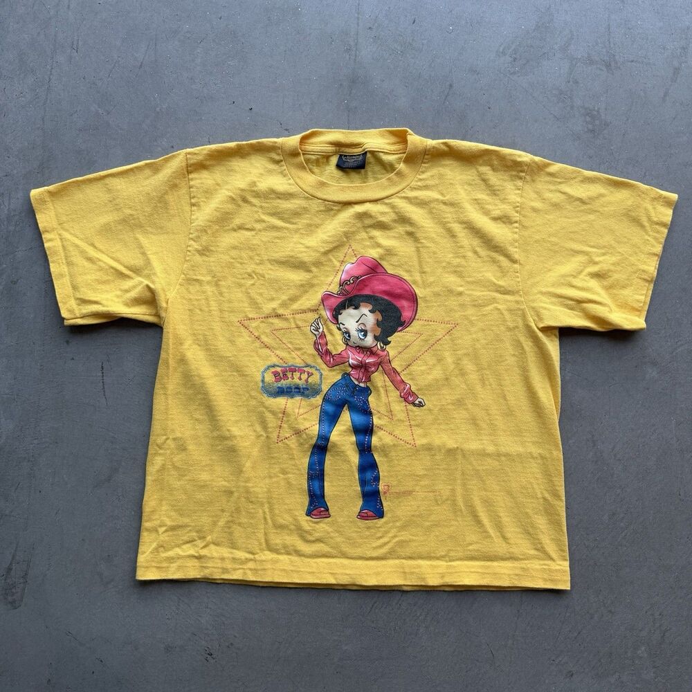 Vintage Changes Betty Boop Womens L Shirt Top Cowgirl Rodeo Cartoon USA 2004